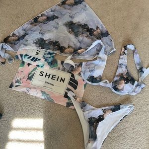 Shein marble bikini set